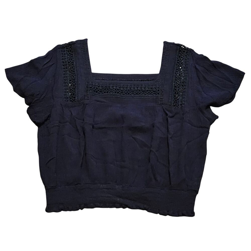 Arizona cropped short sleeve boho top